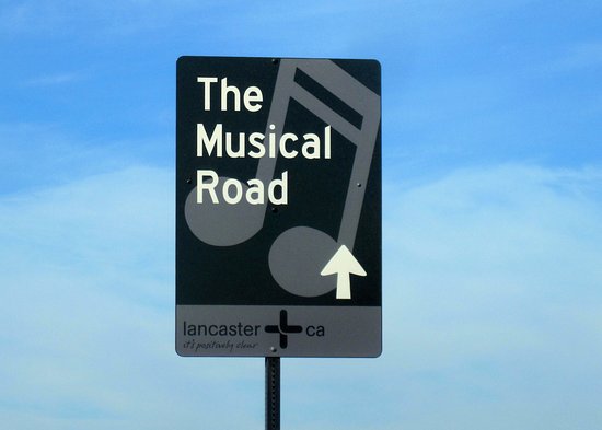 Musical road sign in Lancaster